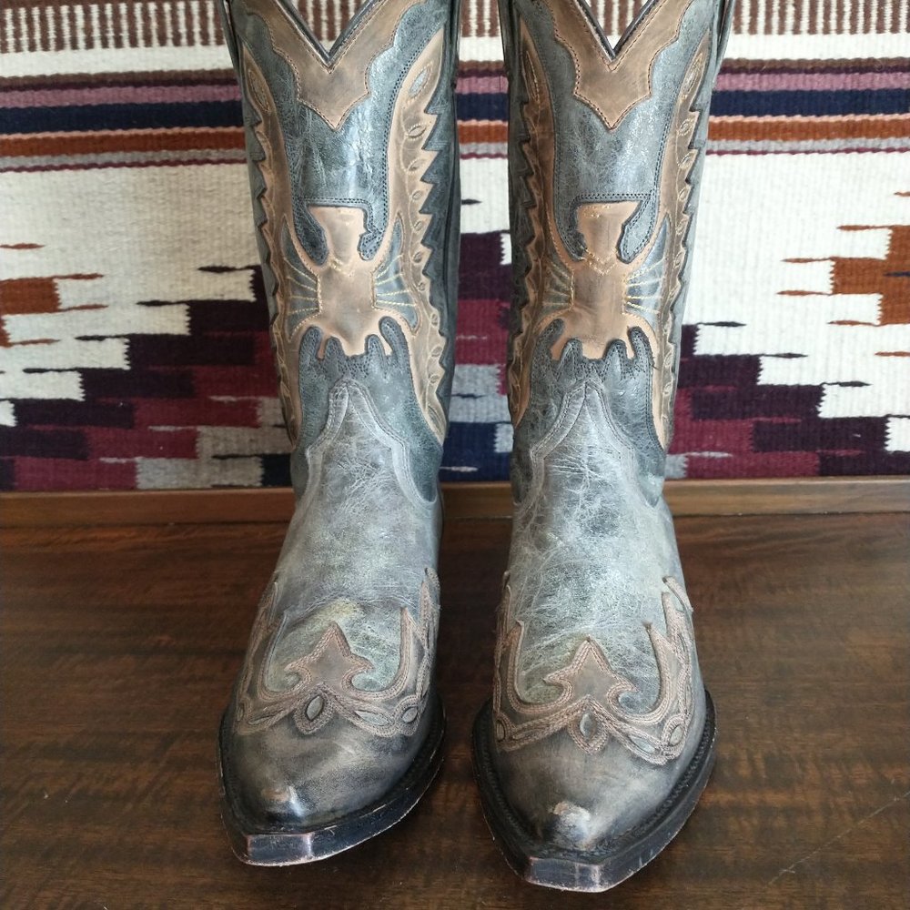 Stetson Crackle grey Eagle Overlay Men's Size 10 D